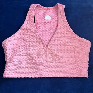 Booty by Brabants Light Coral Curvy Croco Sports Bra